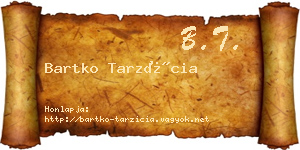 Bartko Tarzícia névjegykártya